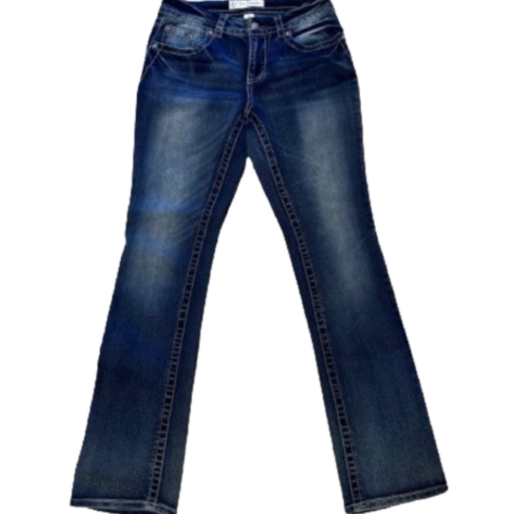 Est 1946 Denim Size 4 Blue Jeans Boot Cut Pants with Rhinestones Like New